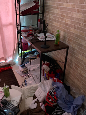 不用品回収の作業前